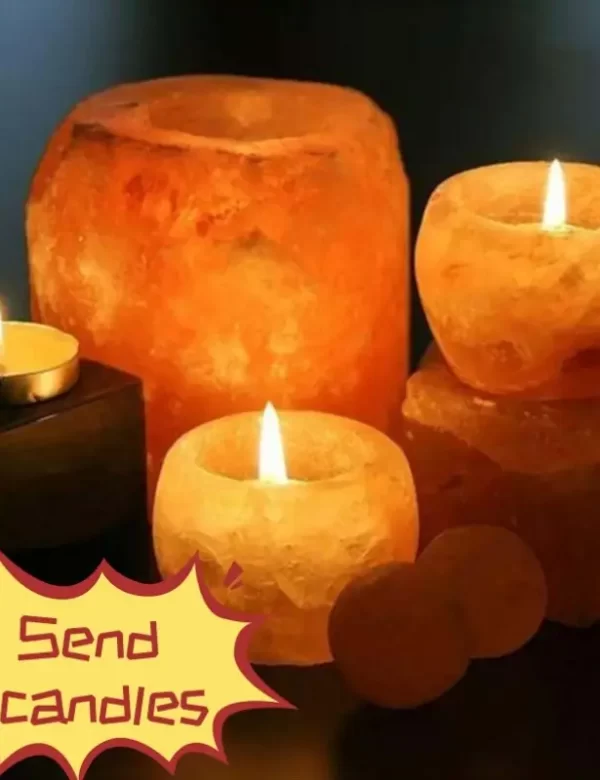6PC Himalayan Salt Candle Holder
